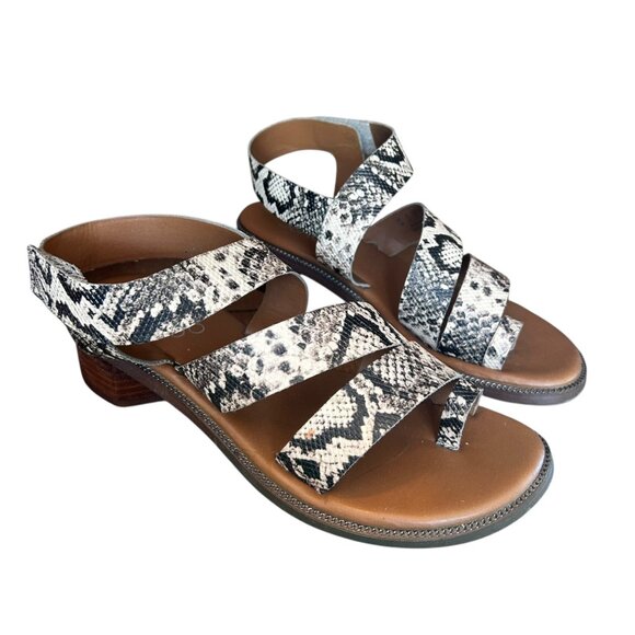 Franco Sarto Snakeskin Laritza Strappy Statement Sandals 7 - Picture 9 of 9